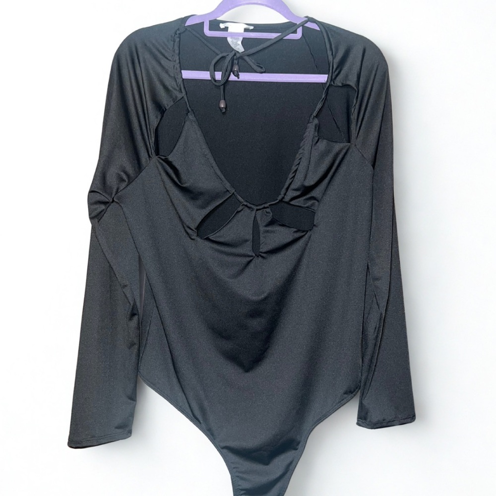 Sophie Black Long Sleeve Bodysuit